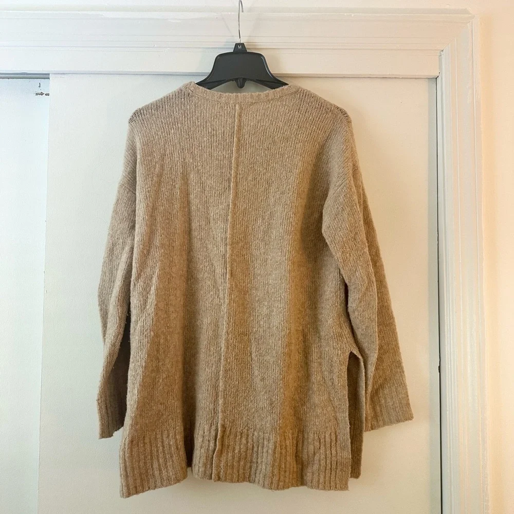 LOFT Front Seam Camel Sweater